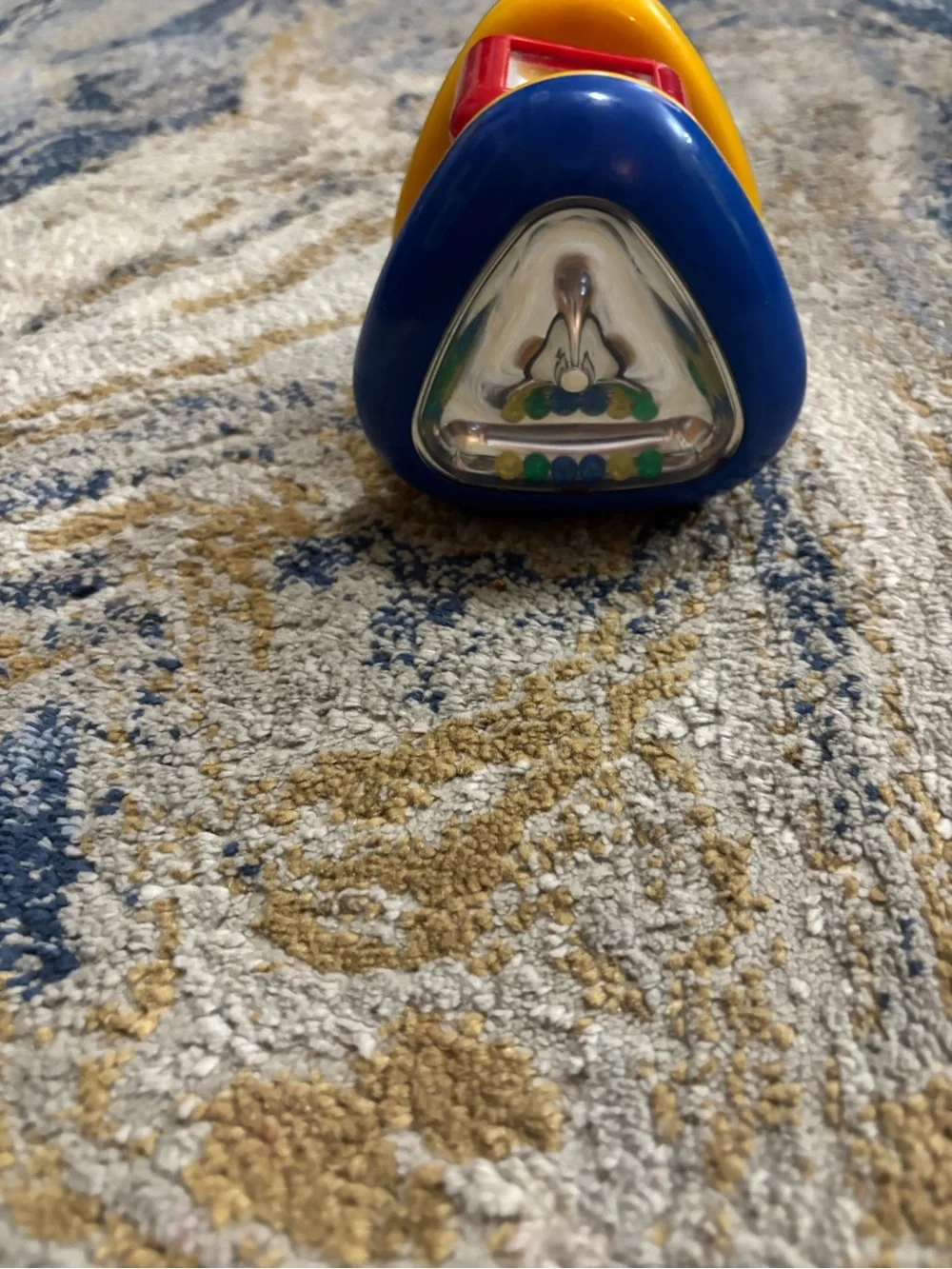 Colorful Baby Rattle & Teether Toy - Blue, Yellow, Red